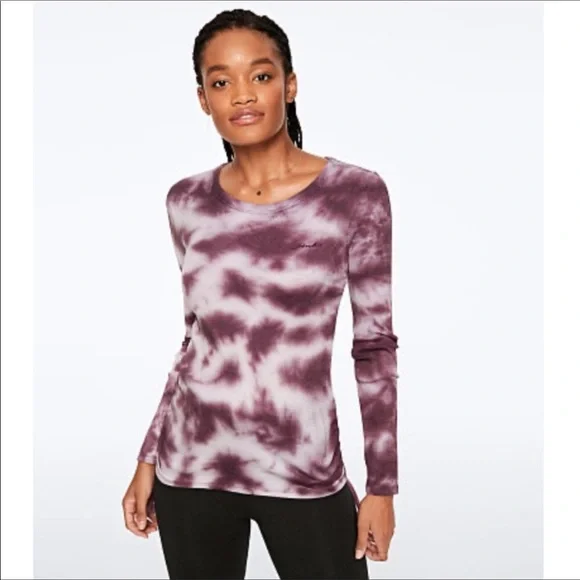 Tie dye waffle knit top deals